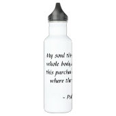 Psalm 63:1 - Flacon met kleine gele Vrijheid Waterfles (Links)
