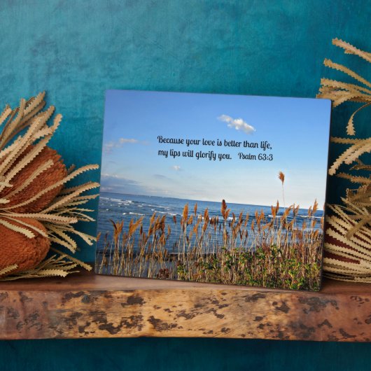 Psalm 63:3 omdat je liefde beter is dan het leven. fotoplaat (Zijkant)
