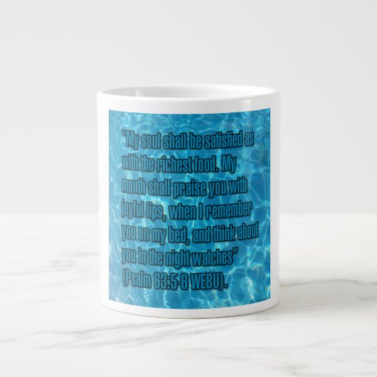 Psalm 63:5-6 WEBU Mug Grote Koffiekop (Voorkant)