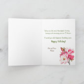 Psalm 6511 Roze Magnolia Bijbel Verse Groet Kaart (Binnen)