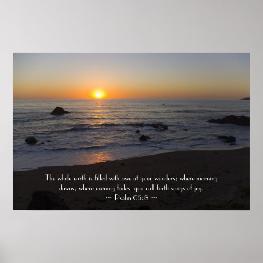 Psalm 65:8 Poster (Voorkant)