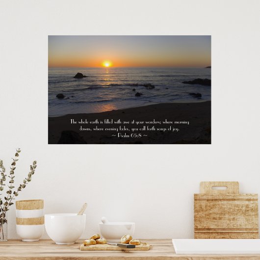 Psalm 65:8 Poster (Keuken)