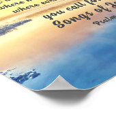 Psalm 65:8 U roept Liederen van Vreugde Bijbel Ver Poster (Hoek)