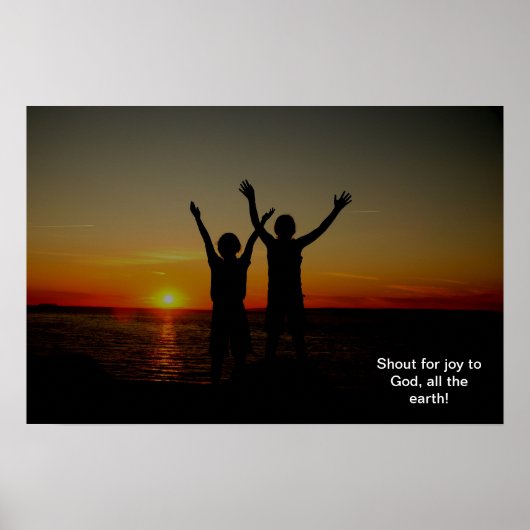 Psalm 66:1 poster (Voorkant)