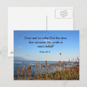 Psalm 66:5 Kom kijken wat God heeft gedaan.... Briefkaart (Voorkant / Achterkant)