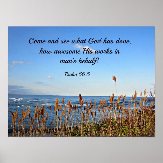 Psalm 66:5 Kom kijken wat God heeft gedaan.... Poster (Voorkant)