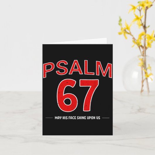 Psalm 67 May His Face Shine Un Us Faith Christian  Kaart (Gele Bloem)