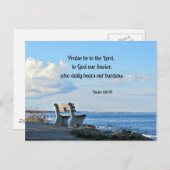 Psalm 68:19 Pereer aan de Heer, aan God... Briefkaart (Voorkant / Achterkant)