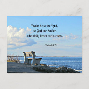 Psalm 68:19 Pereer aan de Heer, aan God... Briefkaart