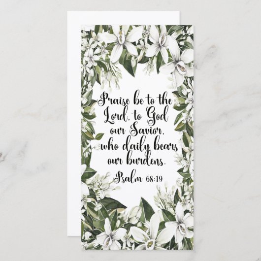 Psalm 68:19, Waterverf tweeslachtig bladwijzer (Voorkant / Achterkant)