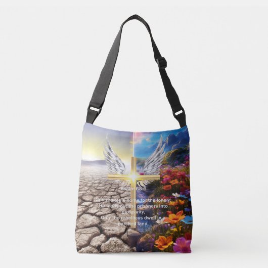 Psalm 68 crossbody tas (Voorkant)