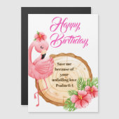 Psalm 6:4 Christian Birthday Greetings Magnetische Uitnodiging (Voorkant / Achterkant)