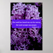 Psalm 6 Verse van de Floral Bijbel Poster (Voorkant)