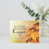 Psalm 71:14 Ik zal altijd HOPE Maple Leaves hebben Briefkaart (Staand voorkant)