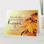 Psalm 71:14 Ik zal altijd HOPE Maple Leaves hebben Kaart (Voorkant)