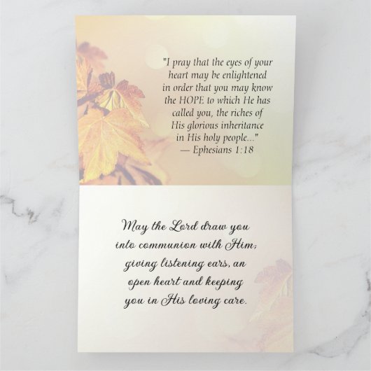 Psalm 71:14 Ik zal altijd HOPE Maple Leaves hebben Kaart (Binnen)