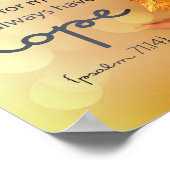 Psalm 71:14 Ik zal altijd HOPE Maple Leaves hebben Poster (Hoek)