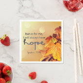 Psalm 71:14 Ik zal altijd HOPE Maple Leaves hebben Servet (Insitu)