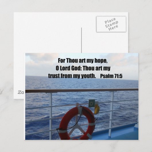 Psalm 71:5 briefkaart (Voorkant / Achterkant)