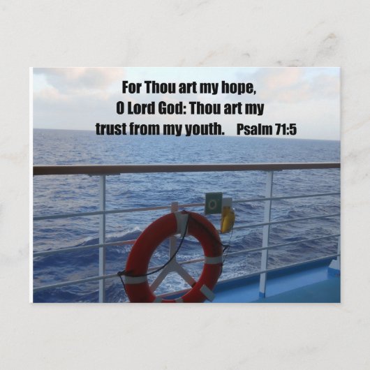 Psalm 71:5 briefkaart (Voorkant)