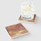 Psalm 72:19 Laat de aarde gevuld worden met zijn g Stenen Onderzetter (Zijkant)