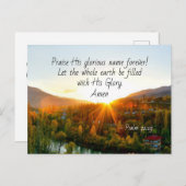 Psalm 72:19 Laat de aarde worden gearchiveerd met  Briefkaart (Voorkant / Achterkant)