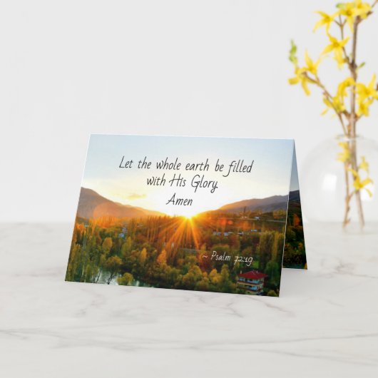 Psalm 72:19 Laat de aarde worden gearchiveerd met  Kaart (Gele Bloem)