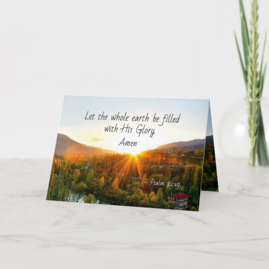 Psalm 72:19 Laat de aarde worden gearchiveerd met  Kaart (Voorkant)