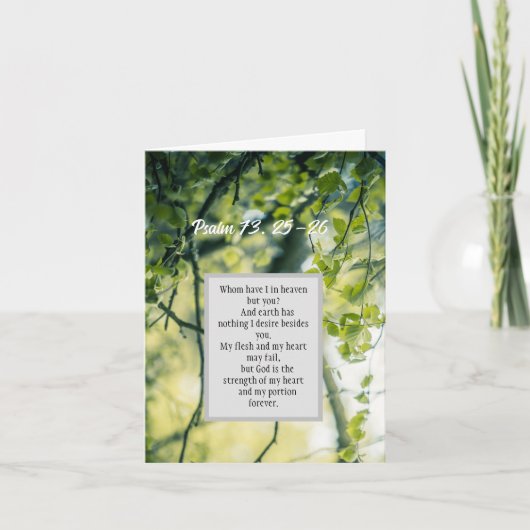 psalm 73: 25-26, Christelijke gevouwen kaart (Voorkant)
