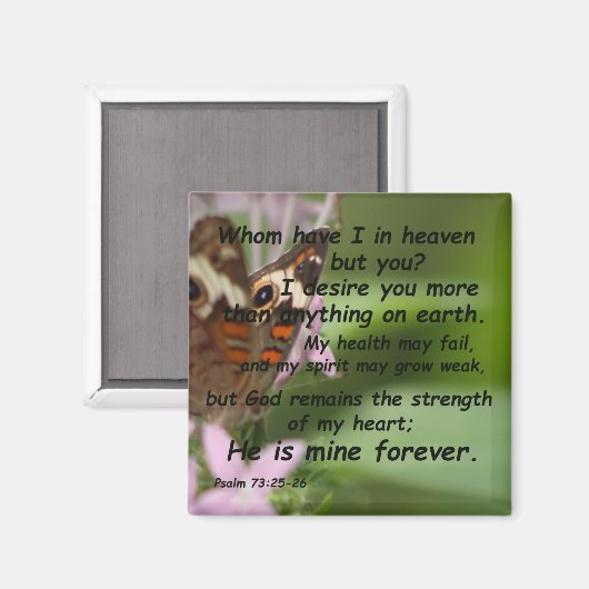 Psalm 73:25-26 magneet (Voorkant / Achterkant)