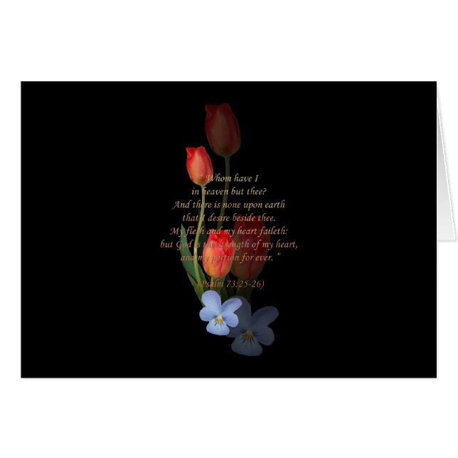 Psalm 73: 25-26 Tulpen (Voorkant Horizontaal)