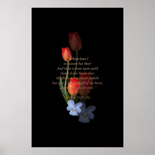 Psalm 73: 25-26 Tulpen Poster (Voorkant)