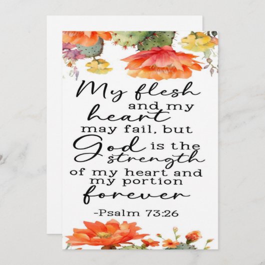 Psalm 73:26 Aanmoediging Kaart (Voorkant / Achterkant)