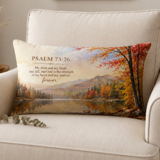 Psalm 73:26 Bijbelvers Herfst Meer Kussen