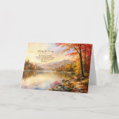 Psalm 73:26 Bijbelvers Meer & Herfst Berg Kaart (Voorkant)