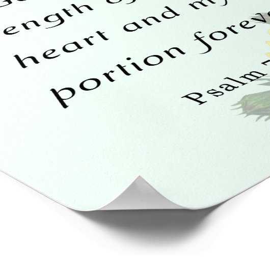 Psalm 73:26, Bijbelversie Poster (Hoek)