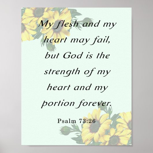 Psalm 73:26, Bijbelversie Poster (Voorkant)