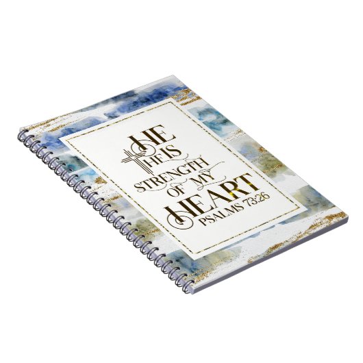 Psalm 73:26 Hij is de Sterkte van mijn hart Notitieboek (Rechterzijde)