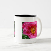 Psalm 73:26 Hot Pink Peony Tweekleurige Koffiemok (Voorkant rechts)
