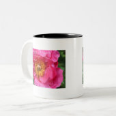 Psalm 73:26 Hot Pink Peony Tweekleurige Koffiemok (Voorkant links)