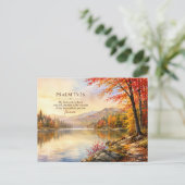 Psalm 73:26 Schrift Herfst Berg Meer Briefkaart (Staand voorkant)