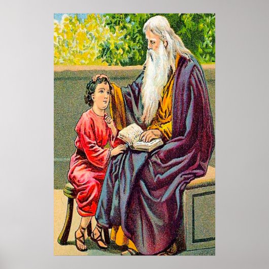 Psalm 78:1-7 Onderwijzen van kinderen poster Gods  (Voorkant)