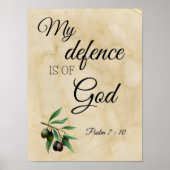 Psalm 7 : 10 over de bijbelse rol poster (Voorkant)