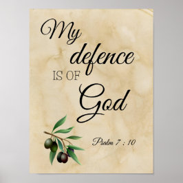 Psalm 7 : 10 over de bijbelse rol poster