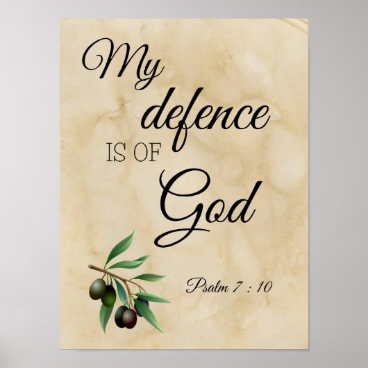 Psalm 7 : 10 over de bijbelse rol poster (Voorkant)