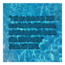 Psalm 7:17 WEBU Perfect Poster