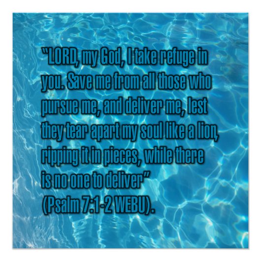 Psalm 7:1-2 WEBU Perfect Poster (Voorkant)