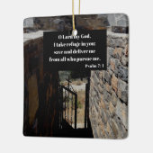 Psalm 7:1 God is een versie van de manuscripten va Keramisch Ornament (Links)