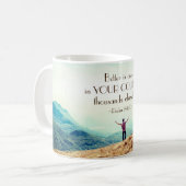 Psalm 84:10 beter is één dag in uw Bijbel van de R Koffiemok (Voorkant links)