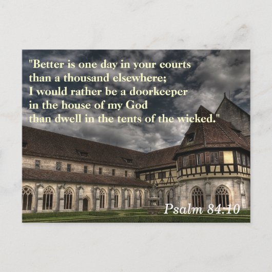 Psalm 84:10 Geheugen van de Schrift Kaart (Voorkant)